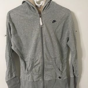 Nike gray hooded sweatshirt extra small small